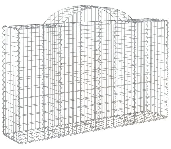Íves horganyzott vas gabion kosár 200x50x120/140 cm