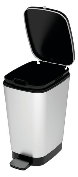 Ezüstszínű műanyag pedálos szemetes 25 l Chic Bin – KIS