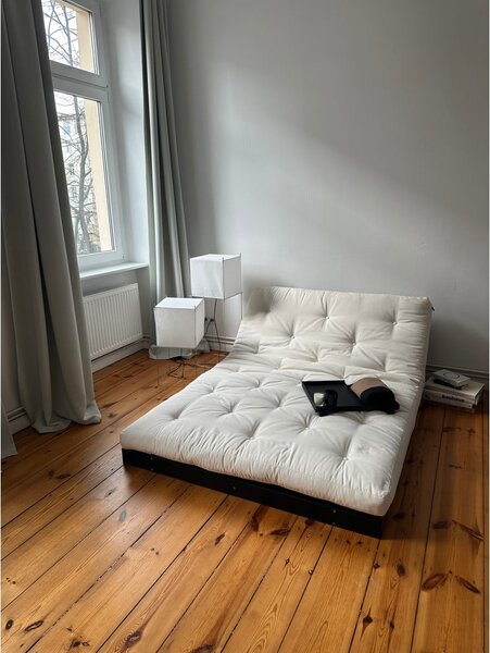Sötétkék kinyitható kanapé 160 cm Roots Black Night – Karup Design