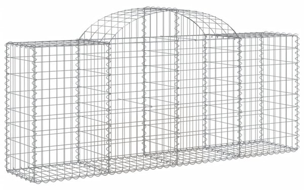 7 db íves horganyzott vas gabion kosár 200x50x80/100 cm