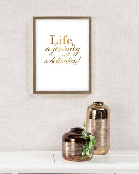 Life is a journey kép 30x40cm arany