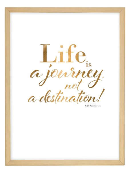 Life is a journey kép 30x40cm arany