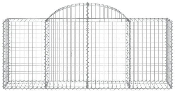 7 db íves horganyzott vas gabion kosár 200x50x80/100 cm