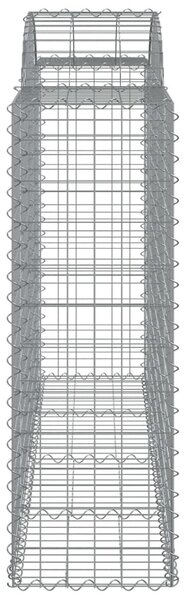 Íves horganyzott vas gabion kosár 200x50x120/140 cm