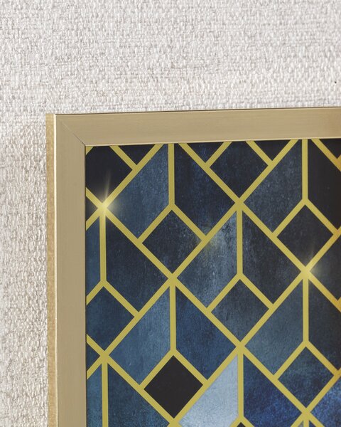 Geometric kép 30x40cm arany&navy