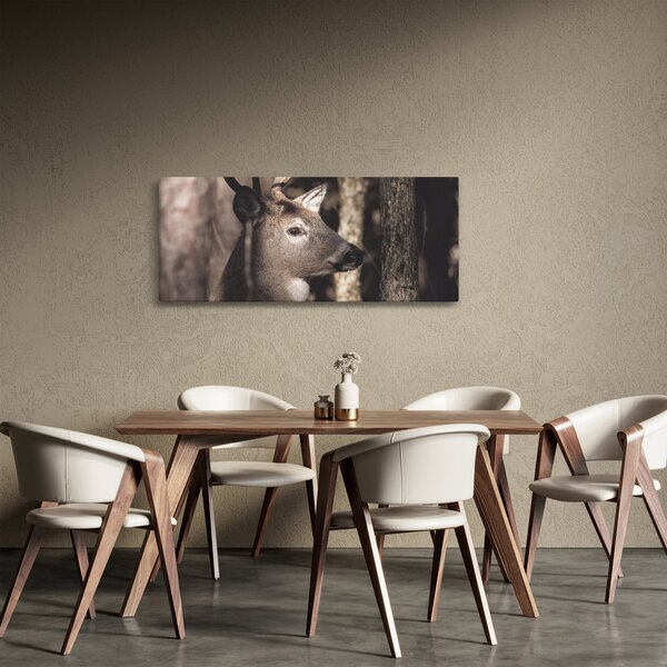 Kép - Szarvas az erdőben (120x50 cm)