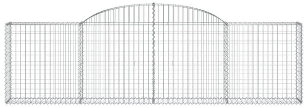 2 db íves horganyzott vas gabion kosár 300x30x80/100 cm