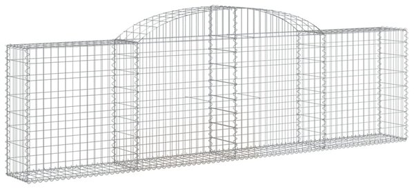 2 db íves horganyzott vas gabion kosár 300x30x80/100 cm