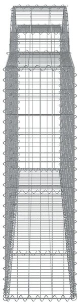 4 db íves horganyzott vas gabion kosár 300 x 30 x 100/120 cm