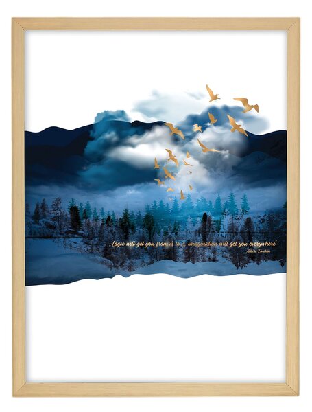 Imagination kép 30x40cm arany&navy