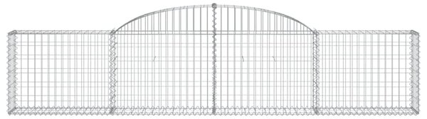 2 db íves horganyzott vas gabion kosár 300x30x60/80 cm
