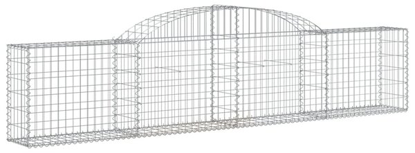 2 db íves horganyzott vas gabion kosár 300x30x60/80 cm