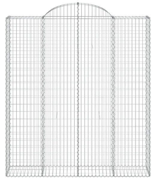3 db íves horganyzott vas gabion kosár 200x50x220/240 cm