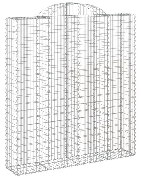 3 db íves horganyzott vas gabion kosár 200x50x220/240 cm
