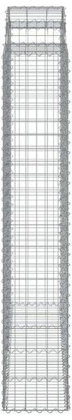 3 db íves horganyzott vas gabion kosár 200x50x220/240 cm