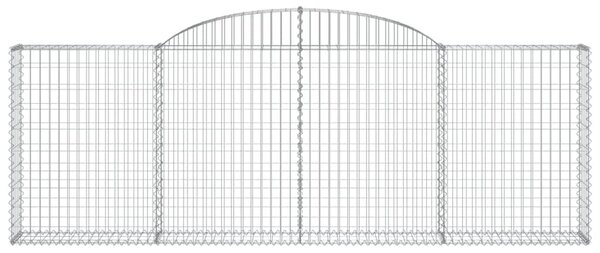 4 db íves horganyzott vas gabion kosár 300 x 30 x 100/120 cm