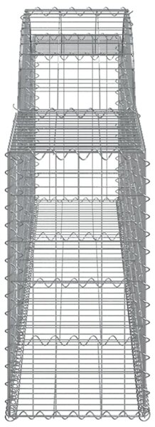 2 db íves horganyzott vas gabion kosár 300x30x60/80 cm
