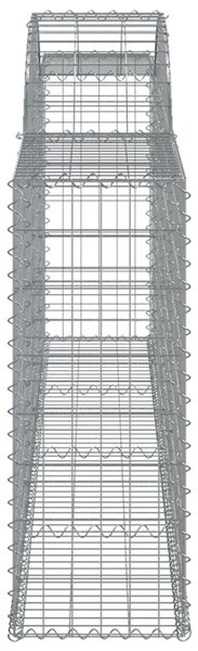 2 db íves horganyzott vas gabion kosár 300x30x80/100 cm