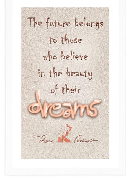 Poszter paszportuval álom idézet - Eleanor Roosevelt