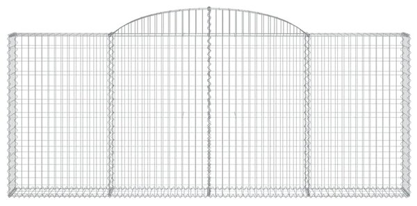 3 db íves horganyzott vas gabion kosár 300x30x120/140 cm