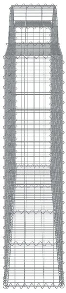 3 db íves horganyzott vas gabion kosár 300x30x120/140 cm