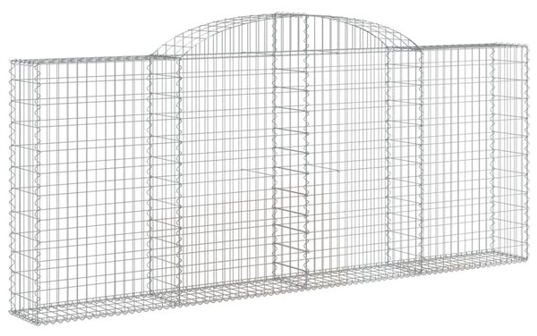 3 db íves horganyzott vas gabion kosár 300x30x120/140 cm