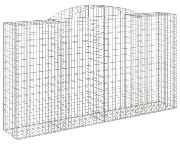4 db íves horganyzott vas gabion kosár 300x50x160/180 cm