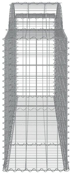 2 db íves horganyzott vas gabion kosár 300 x 50 x 100/120 cm