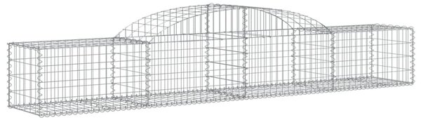 Íves horganyzott vas gabion kosár 300 x 50 x 40/60 cm