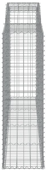 4 db íves horganyzott vas gabion kosár 300x50x160/180 cm
