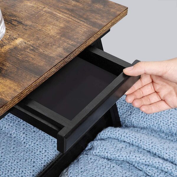 Laptop asztal, reggeliző tálca, rusztikus barna