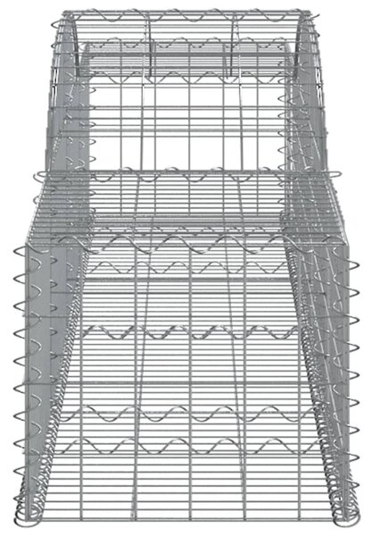 Íves horganyzott vas gabion kosár 300 x 50 x 40/60 cm