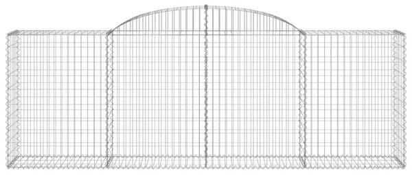 2 db íves horganyzott vas gabion kosár 300 x 50 x 100/120 cm
