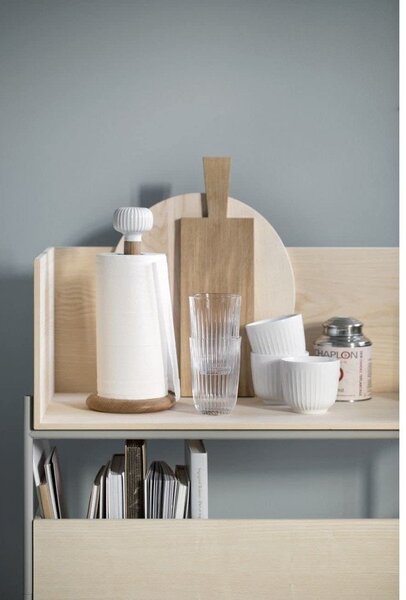 Hammershoi tölgyfa konyhai papírtörlő tartó fehér porcelán részletekkel - Kähler Design