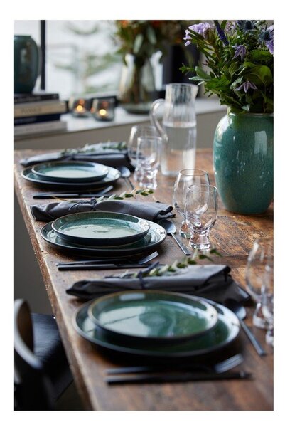Zöld-fekete kőedény tányér ø 27 cm Gastro Green/Black – Bitz
