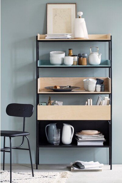 Hammershoi tölgyfa konyhai papírtörlő tartó fehér porcelán részletekkel - Kähler Design