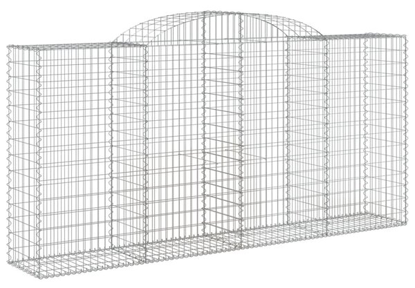 Íves horganyzott vas gabion kosár 300 x 50 x 140/160 cm