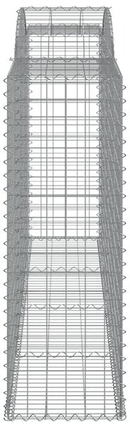 6 db íves horganyzott vas gabion kosár 300x50x140/160 cm