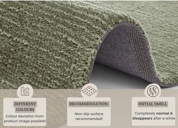 Supersoft sötétzöld szőnyeg, 120 x 170 cm - Mint Rugs