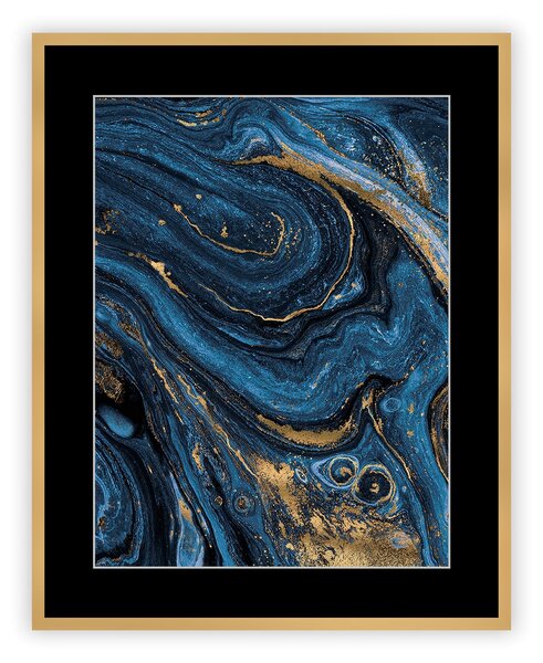Abstract Blue&Gold II kép 40 x 50 cm
