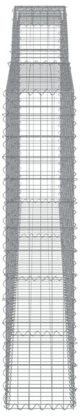 Íves horganyzott vas gabion kosár 400x30x140/160 cm