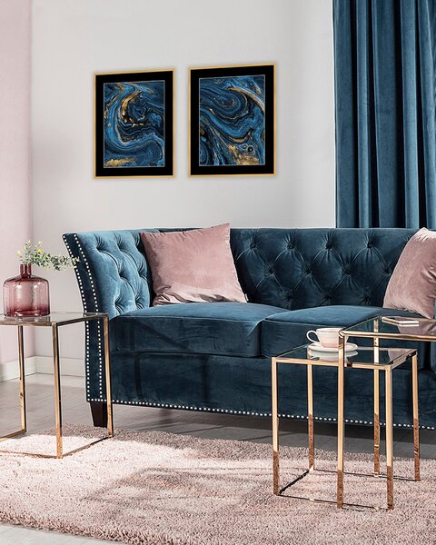 Abstract Blue&Gold I kép 40 x 50cm