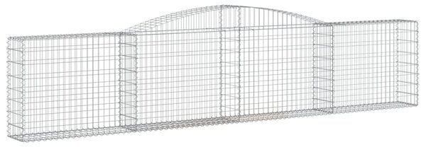 2 db íves horganyzott vas gabion kosár 400x30x80/100 cm