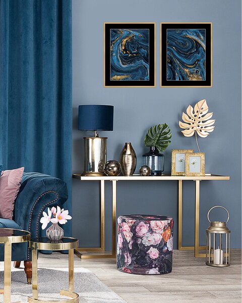 Abstract Blue&Gold I kép 40 x 50cm