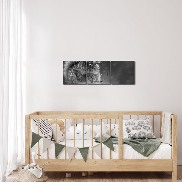 Kép - Mókus télen (órával) (90x30 cm)