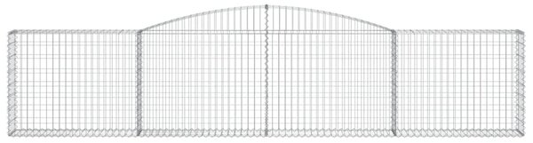 2 db íves horganyzott vas gabion kosár 400x30x80/100 cm