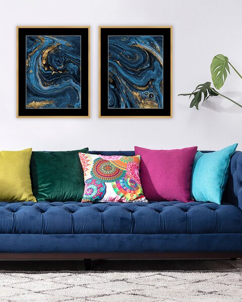 Abstract Blue&Gold II kép 40 x 50 cm