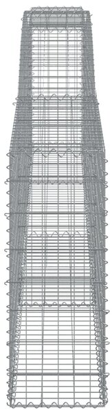2 db íves horganyzott vas gabion kosár 400x30x80/100 cm