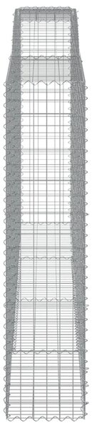 6 db íves horganyzott vas gabion kosár 400x50x200/220 cm