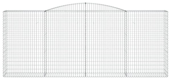 2 db íves horganyzott vas gabion kosár 400x50x160/180 cm
